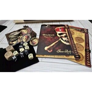 League Of Pirates Pirates Of The Carribean Dice Game NO BOX Instead Zippered Bag